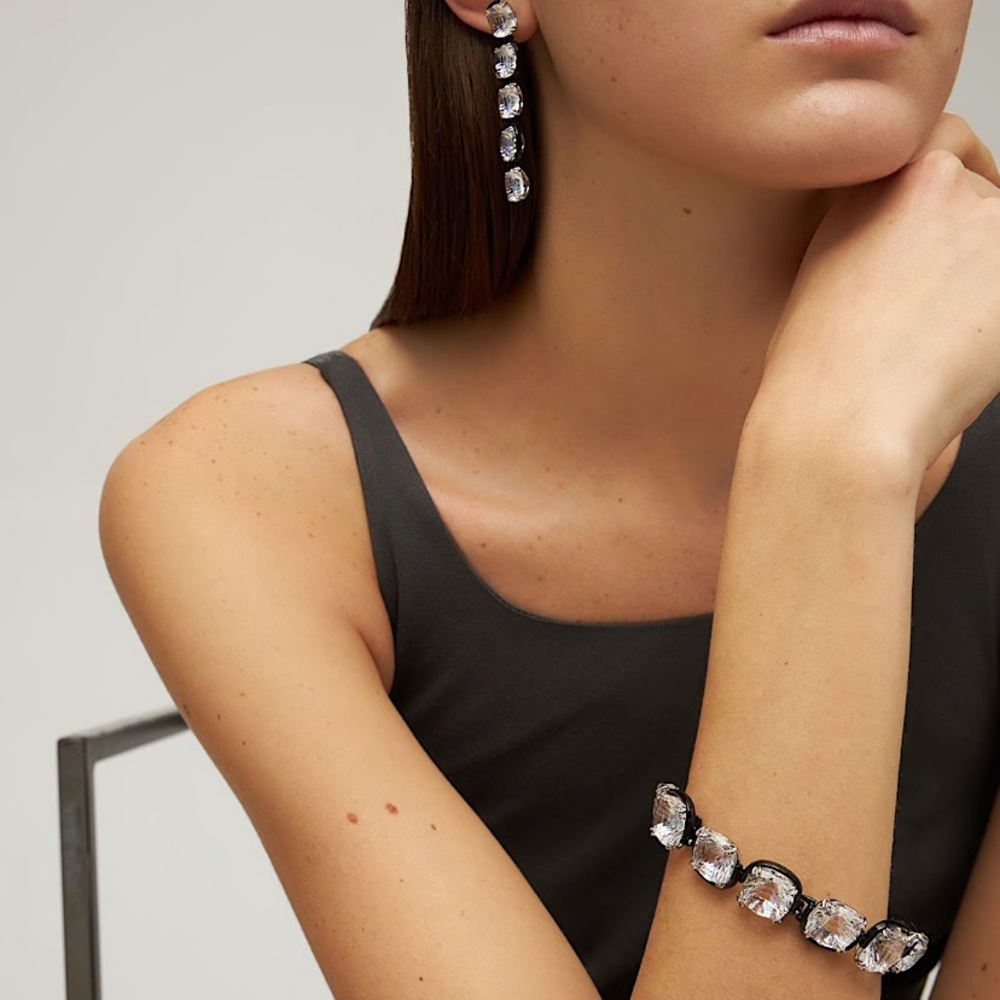 Swarovski “Harmonia” Cushion Cut Crystal Flex Bracelet - Picture 3 of 17